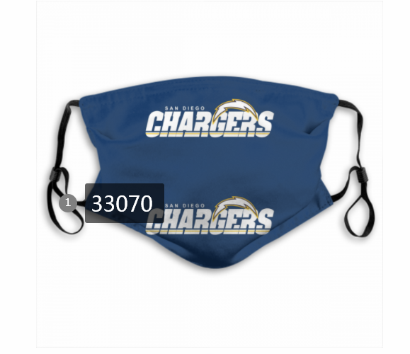 New 2021 NFL Los Angeles Chargers #38 Dust mask with filter